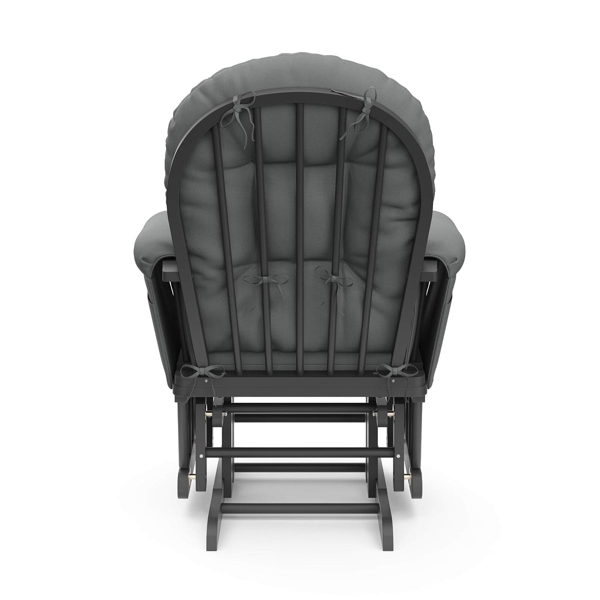 Premium Hoop Glider & Ottoman, Espresso/Gray Swirl - Colors A