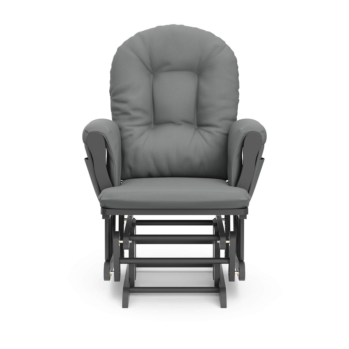 Premium Hoop Glider & Ottoman, Espresso/Gray Swirl - Colors A