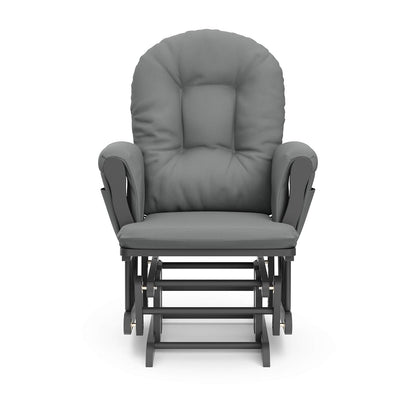 Premium Hoop Glider & Ottoman, Espresso/Gray Swirl - Colors A