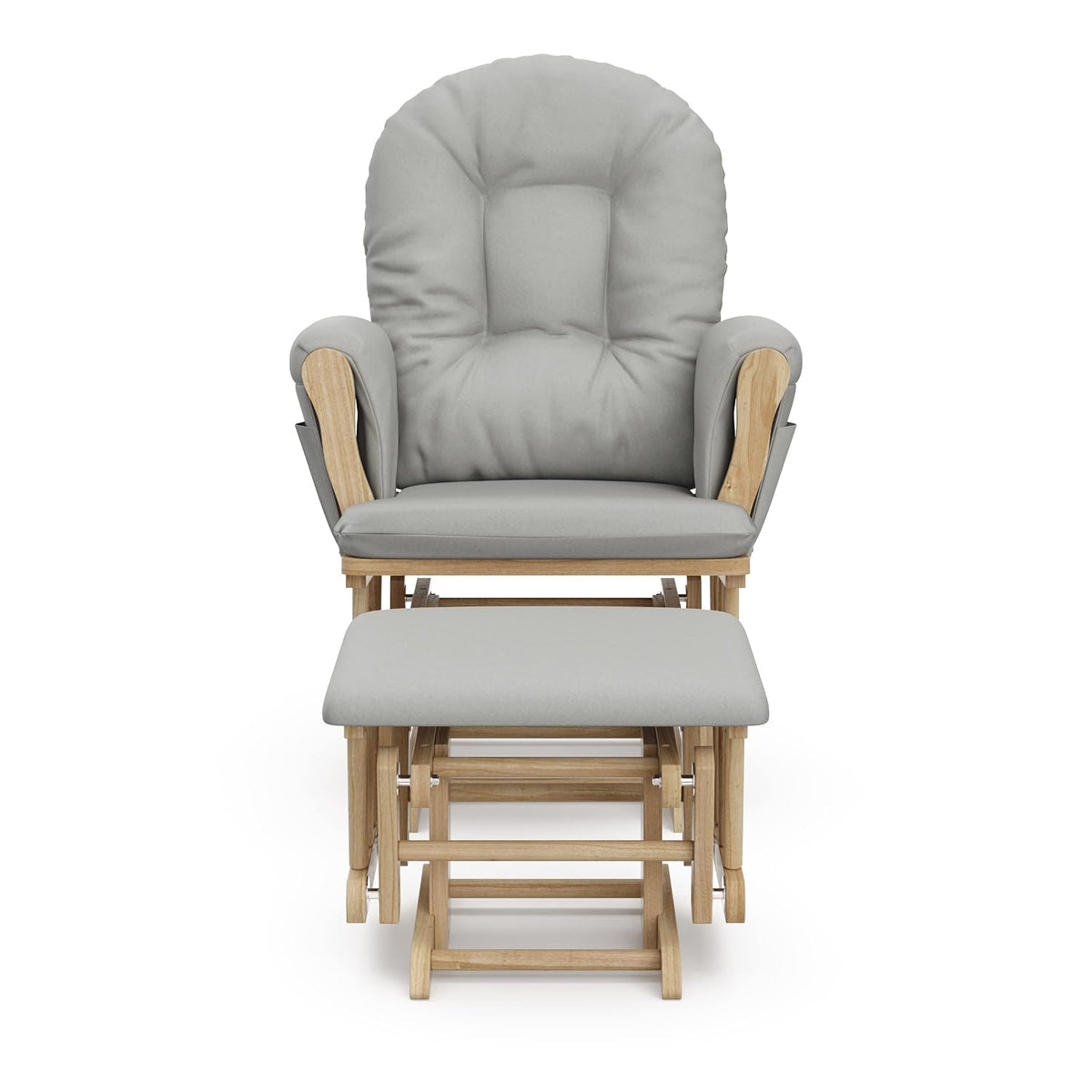 Premium Hoop Glider & Ottoman, Espresso/Gray Swirl - Colors A