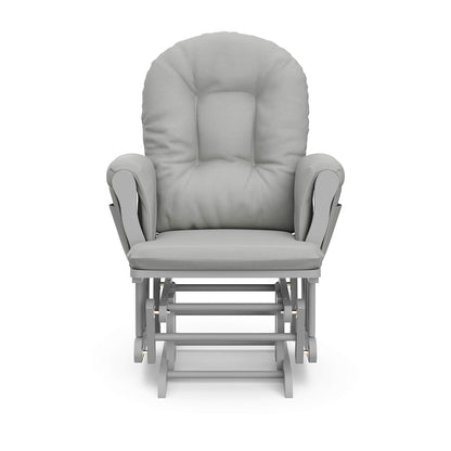 Premium Hoop Glider & Ottoman, Espresso/Gray Swirl - Colors A