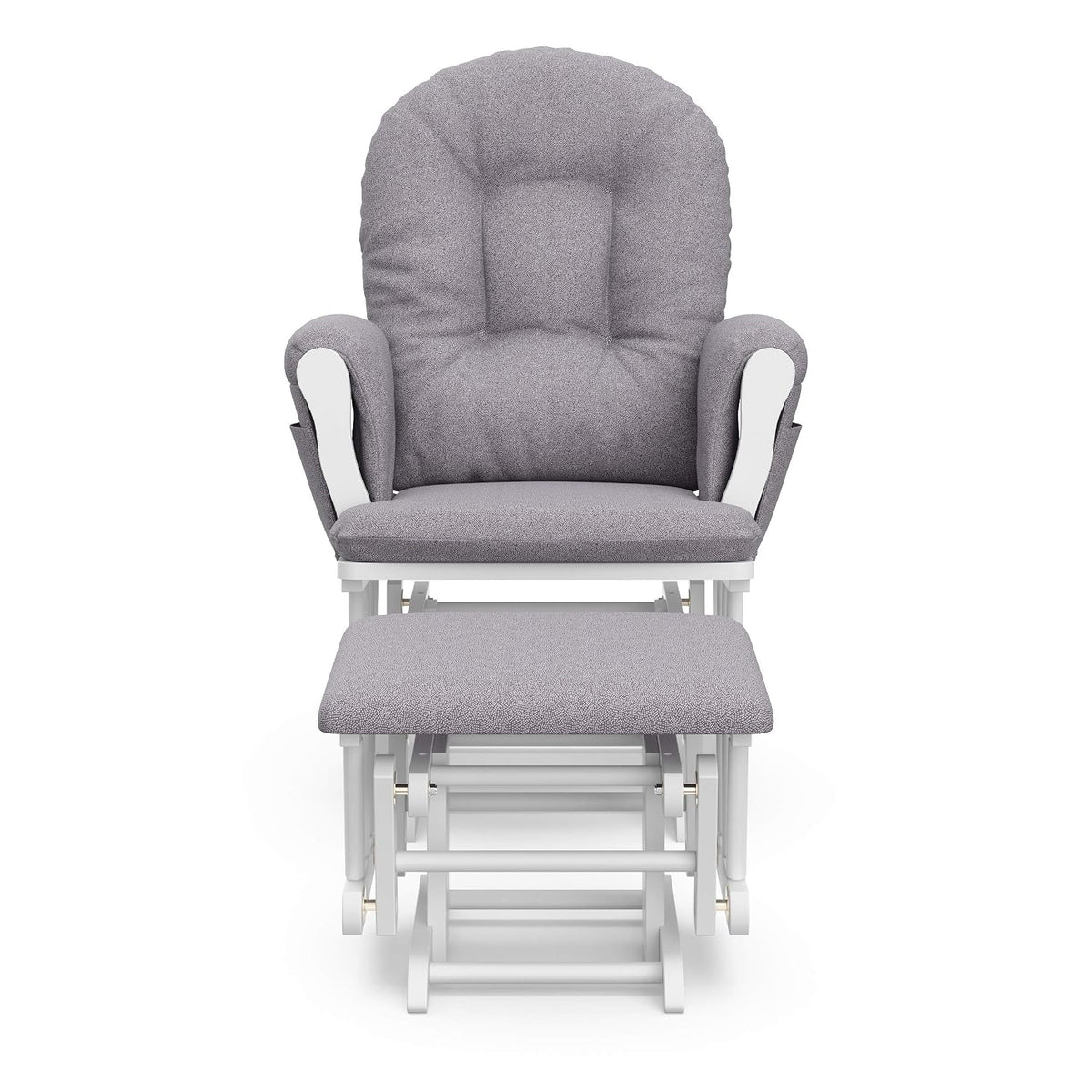 Premium Hoop Glider & Ottoman, Espresso/Gray Swirl - Colors A