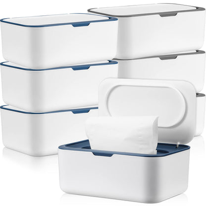 6 Pack Baby Wipes Dispenser with Lid Holde, Dark Gray