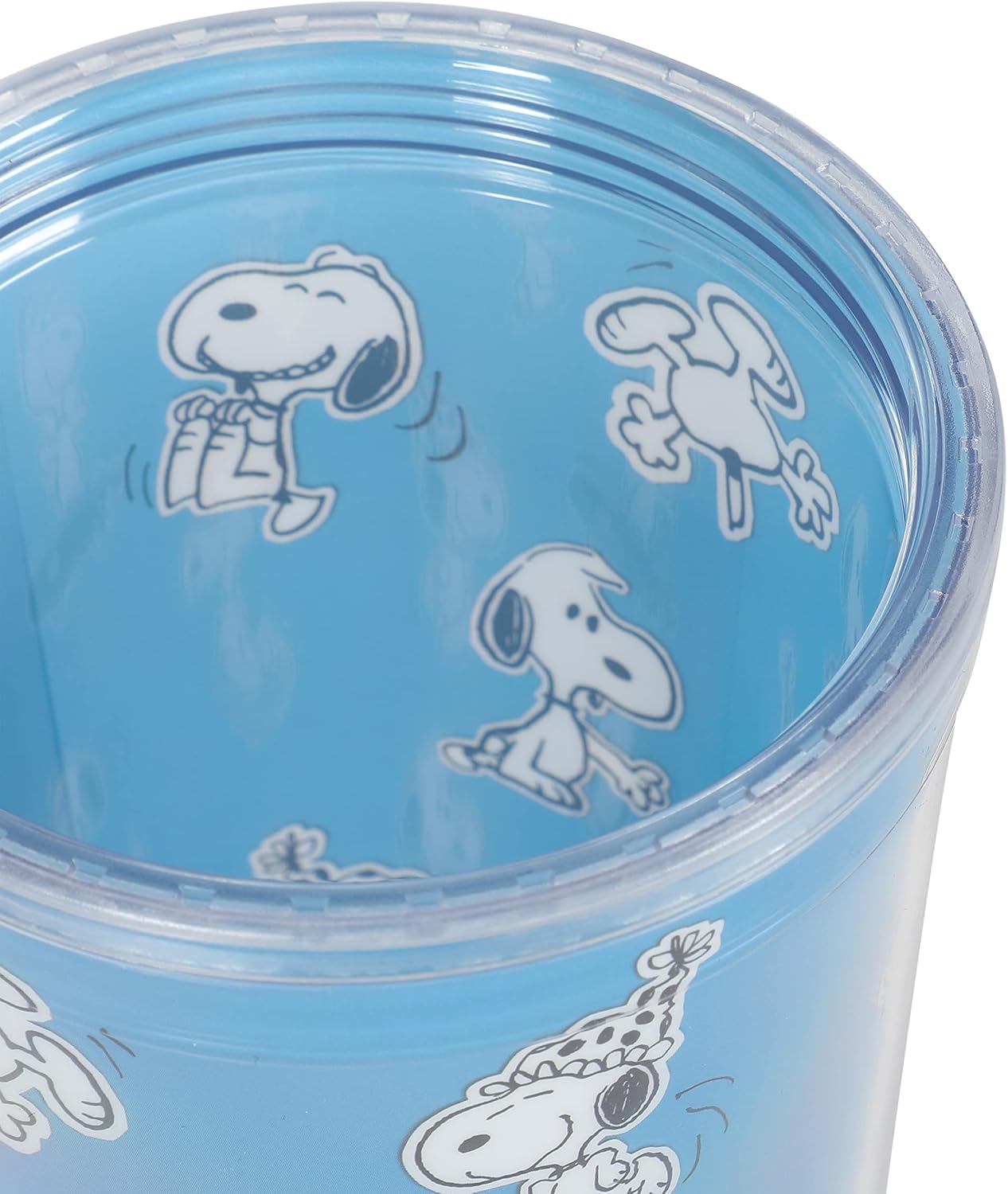 Snoopy 70th Anniversary 23.6 OZ Double Wall Tumbler Set W/Lids and Straws