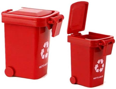 Kids Push Toy Vehicles Garbage Truck's Trash Cans Toys Mini Curbside Vehicle Garbage Bin