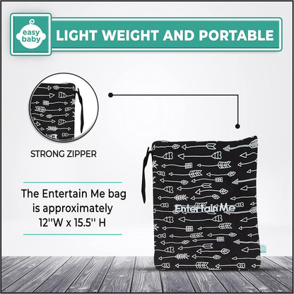 Diaper, Bottle, and Supplies - Organizer Pouches and Changing Pad - Change, Feed, Dress, and Clean Me (8 Pack Laguna) | Organizing Packing Tote Cubes for Baby Items