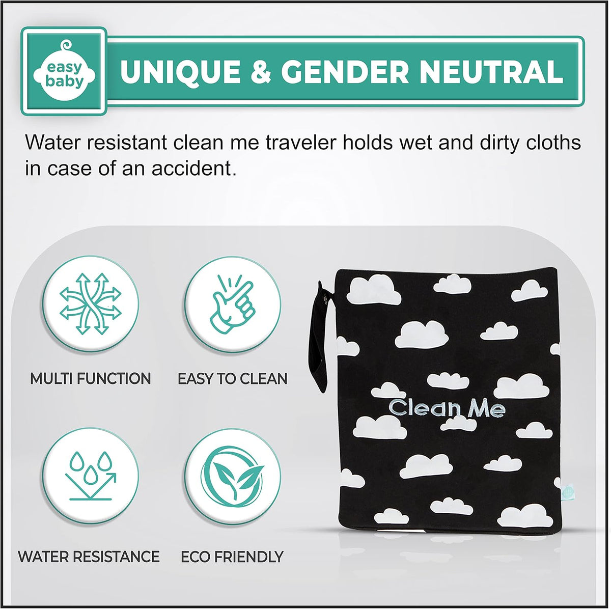 Diaper, Bottle, and Supplies - Organizer Pouches and Changing Pad - Change, Feed, Dress, and Clean Me (8 Pack Laguna) | Organizing Packing Tote Cubes for Baby Items