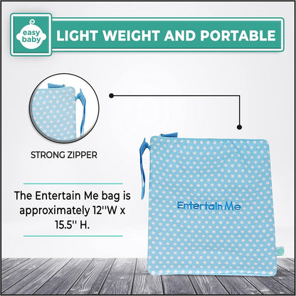 Diaper, Bottle, and Supplies - Organizer Pouches and Changing Pad - Change, Feed, Dress, and Clean Me (8 Pack Laguna) | Organizing Packing Tote Cubes for Baby Items