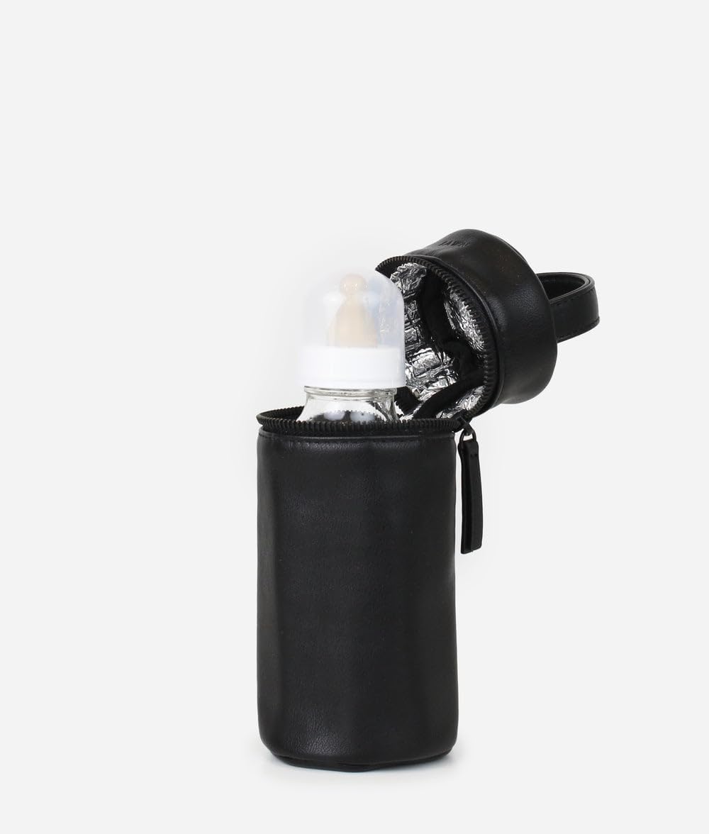The Bottle Bag, Insulated Bottle Bag for Daycare, Travel and More, Premium Matte Faux Leather Insulated Bag, Cooler Bag Fits Most Standard Bottle Sizes, 4x3.5x7.5 inches