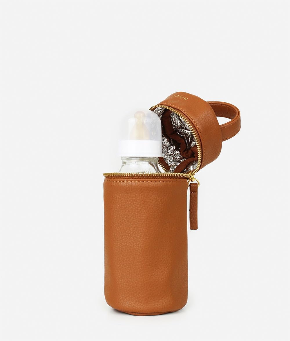 The Bottle Bag, Insulated Bottle Bag for Daycare, Travel and More, Premium Matte Faux Leather Insulated Bag, Cooler Bag Fits Most Standard Bottle Sizes, 4x3.5x7.5 inches