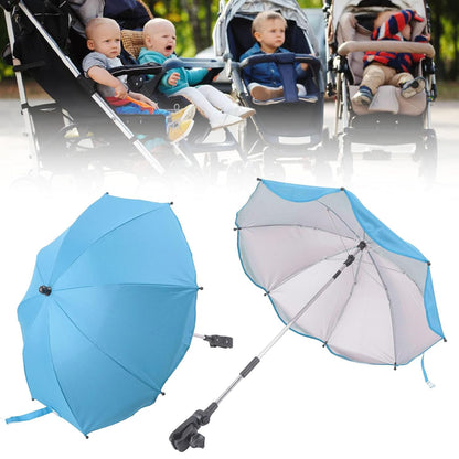Baby Stroller Parasol, 14in Universal Umbrella with Clamp, 360 Degree Adjustable Stroller Sun Shade, Umbrella for Trolley, Bike, Wheelchair, Beach Chair (1#)