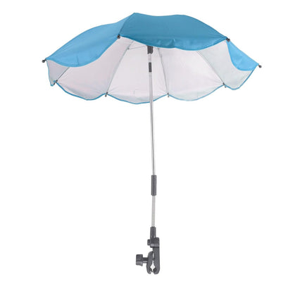 Baby Stroller Parasol, 14in Universal Umbrella with Clamp, 360 Degree Adjustable Stroller Sun Shade, Umbrella for Trolley, Bike, Wheelchair, Beach Chair (1#)
