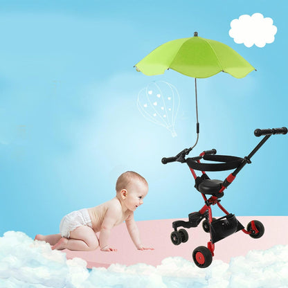 Baby Stroller Parasol, 14in Universal Umbrella with Clamp, 360 Degree Adjustable Stroller Sun Shade, Umbrella for Trolley, Bike, Wheelchair, Beach Chair (1#)