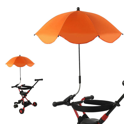 Baby Stroller Parasol, 14in Universal Umbrella with Clamp, 360 Degree Adjustable Stroller Sun Shade, Umbrella for Trolley, Bike, Wheelchair, Beach Chair (1#)