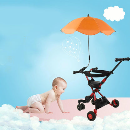 Baby Stroller Parasol, 14in Universal Umbrella with Clamp, 360 Degree Adjustable Stroller Sun Shade, Umbrella for Trolley, Bike, Wheelchair, Beach Chair (1#)