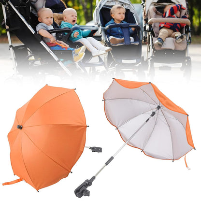 Baby Stroller Parasol, 14in Universal Umbrella with Clamp, 360 Degree Adjustable Stroller Sun Shade, Umbrella for Trolley, Bike, Wheelchair, Beach Chair (1#)