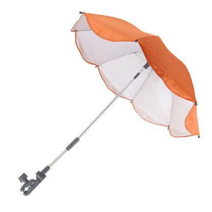 Baby Stroller Parasol, 14in Universal Umbrella with Clamp, 360 Degree Adjustable Stroller Sun Shade, Umbrella for Trolley, Bike, Wheelchair, Beach Chair (1#)
