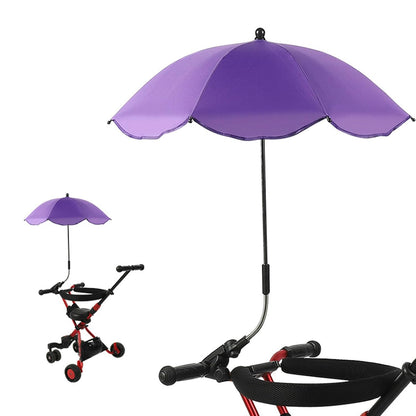 Baby Stroller Parasol, 14in Universal Umbrella with Clamp, 360 Degree Adjustable Stroller Sun Shade, Umbrella for Trolley, Bike, Wheelchair, Beach Chair (1#)