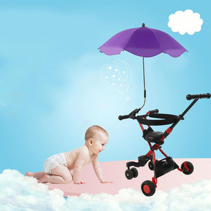 Baby Stroller Parasol, 14in Universal Umbrella with Clamp, 360 Degree Adjustable Stroller Sun Shade, Umbrella for Trolley, Bike, Wheelchair, Beach Chair (1#)