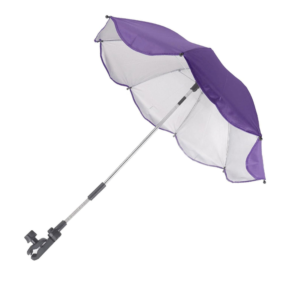 Baby Stroller Parasol, 14in Universal Umbrella with Clamp, 360 Degree Adjustable Stroller Sun Shade, Umbrella for Trolley, Bike, Wheelchair, Beach Chair (1#)