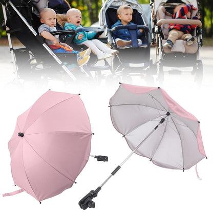 Baby Stroller Parasol, 14in Universal Umbrella with Clamp, 360 Degree Adjustable Stroller Sun Shade, Umbrella for Trolley, Bike, Wheelchair, Beach Chair (1#)