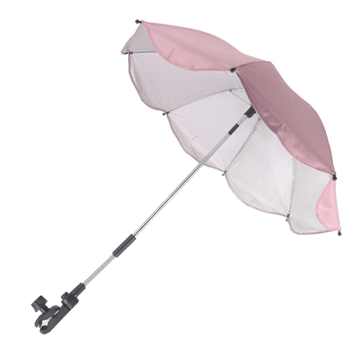 Baby Stroller Parasol, 14in Universal Umbrella with Clamp, 360 Degree Adjustable Stroller Sun Shade, Umbrella for Trolley, Bike, Wheelchair, Beach Chair (1#)