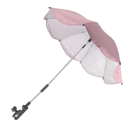 Baby Stroller Parasol, 14in Universal Umbrella with Clamp, 360 Degree Adjustable Stroller Sun Shade, Umbrella for Trolley, Bike, Wheelchair, Beach Chair (1#)