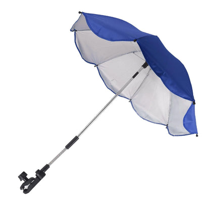 Baby Stroller Parasol, 14in Universal Umbrella with Clamp, 360 Degree Adjustable Stroller Sun Shade, Umbrella for Trolley, Bike, Wheelchair, Beach Chair (1#)