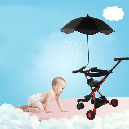 Baby Stroller Parasol, 14in Universal Umbrella with Clamp, 360 Degree Adjustable Stroller Sun Shade, Umbrella for Trolley, Bike, Wheelchair, Beach Chair (1#)