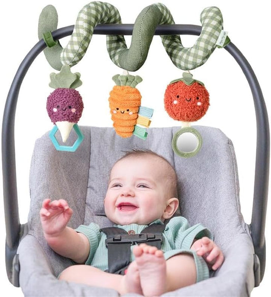 Spiral Car Seat & Stroller Activity Toy, 0 Months Up (Veggie)