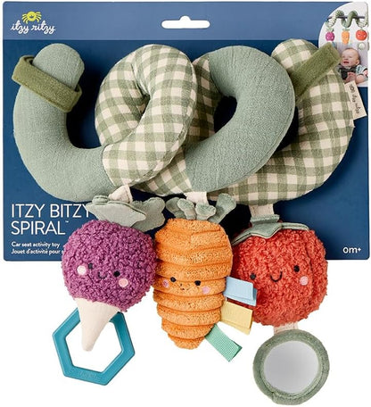 Spiral Car Seat & Stroller Activity Toy, 0 Months Up (Veggie)