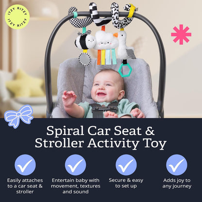 Spiral Car Seat & Stroller Activity Toy, 0 Months Up (Veggie)