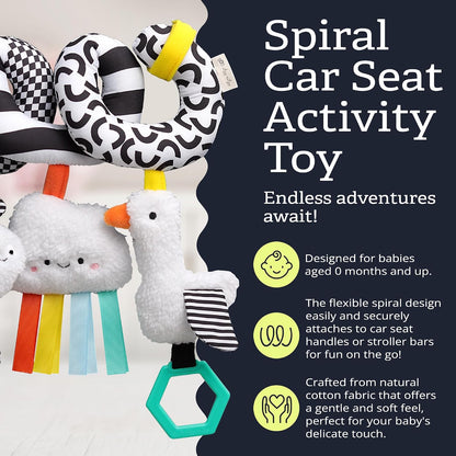 Spiral Car Seat & Stroller Activity Toy, 0 Months Up (Veggie)