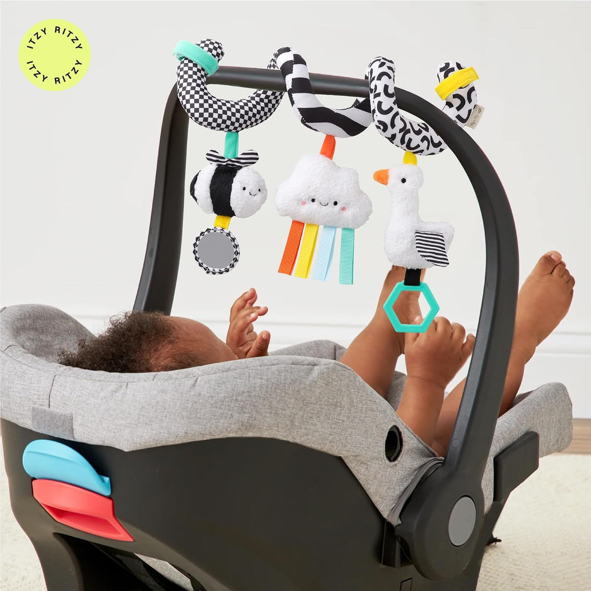 Spiral Car Seat & Stroller Activity Toy, 0 Months Up (Veggie)