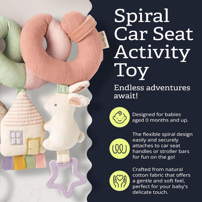 Spiral Car Seat & Stroller Activity Toy, 0 Months Up (Veggie)