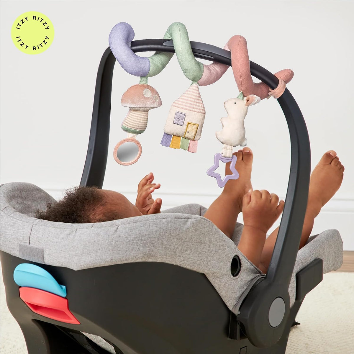 Spiral Car Seat & Stroller Activity Toy, 0 Months Up (Veggie)