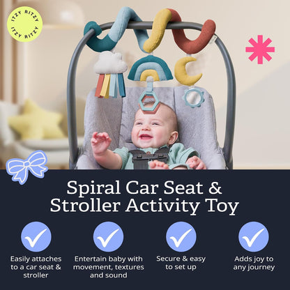 Spiral Car Seat & Stroller Activity Toy, 0 Months Up (Veggie)