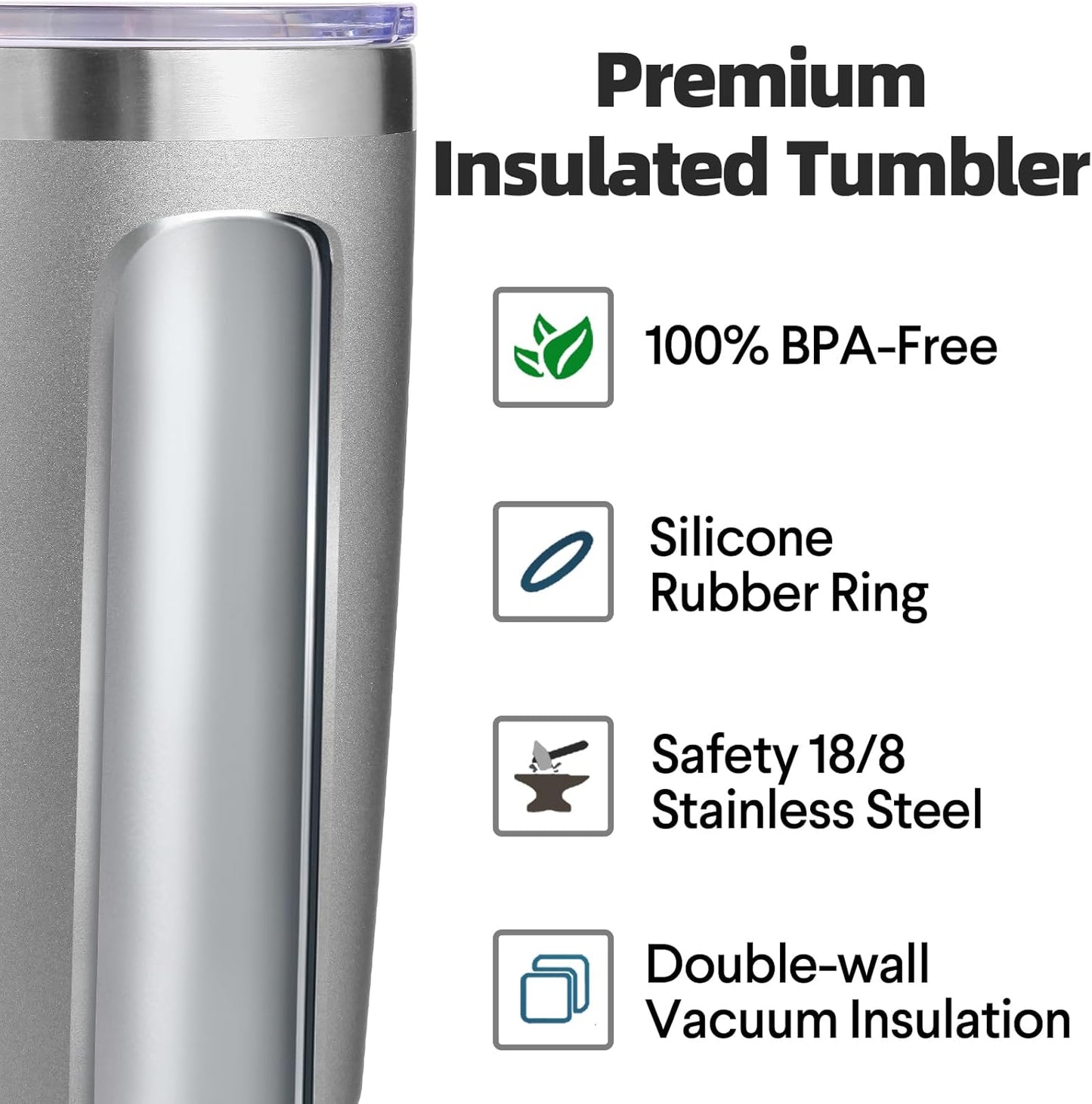 Volhoply 20oz Stainless Steel Tumbler with Lid and Straw,Double Wall Insulated Travel Iced Coffee Mug Fits Cup Holder,Powder Coated Cups for Hot and Cold Drinks,Gifts for Women Men（Purple Bule,1 Set）