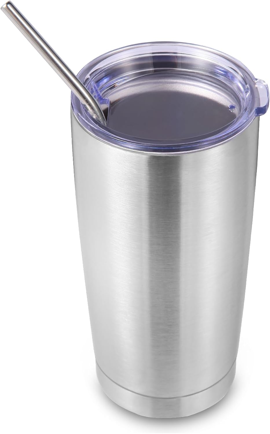 Volhoply 20oz Stainless Steel Tumbler with Lid and Straw,Double Wall Insulated Travel Iced Coffee Mug Fits Cup Holder,Powder Coated Cups for Hot and Cold Drinks,Gifts for Women Men（Purple Bule,1 Set）