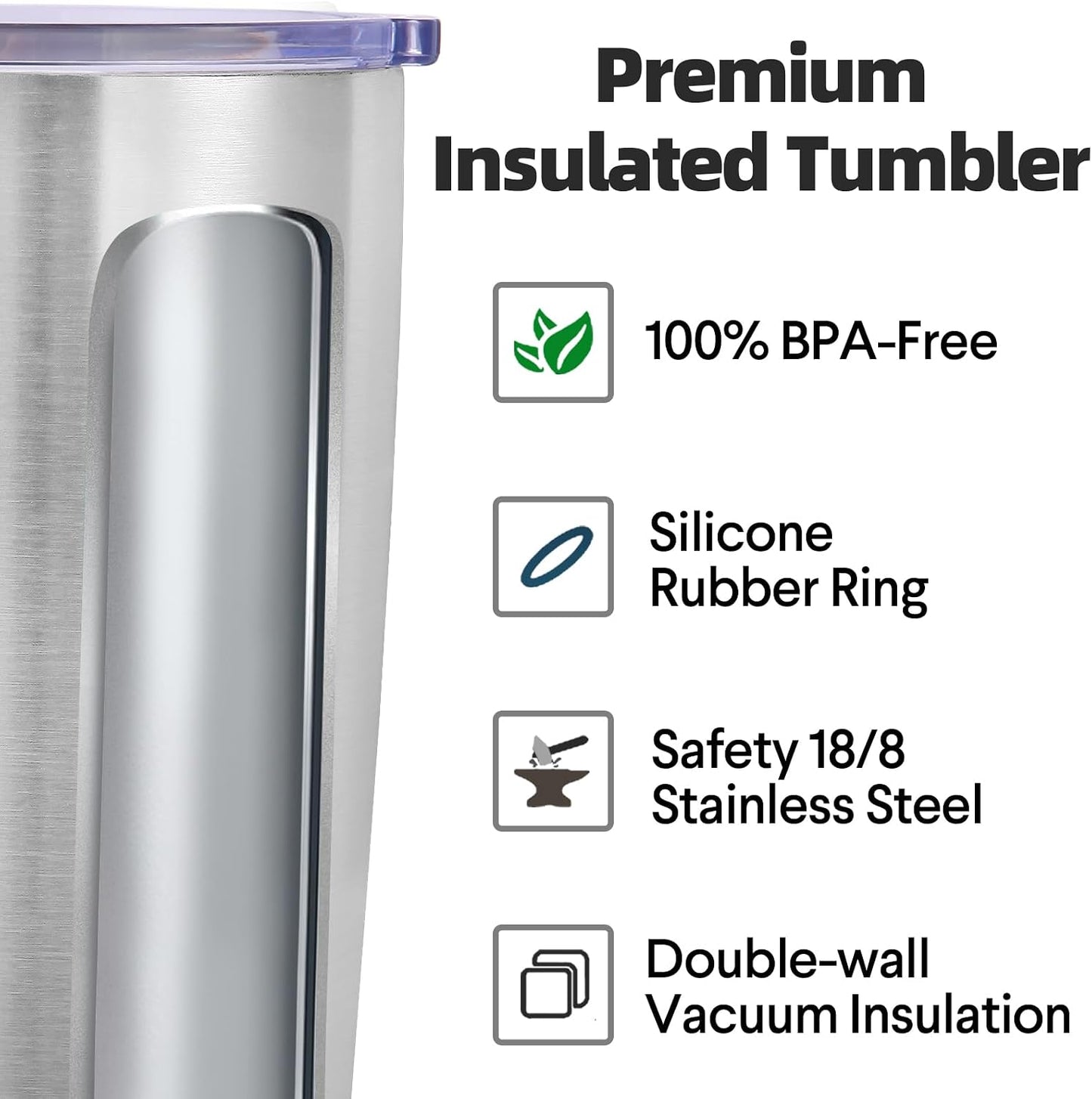 Volhoply 20oz Stainless Steel Tumbler with Lid and Straw,Double Wall Insulated Travel Iced Coffee Mug Fits Cup Holder,Powder Coated Cups for Hot and Cold Drinks,Gifts for Women Men（Purple Bule,1 Set）