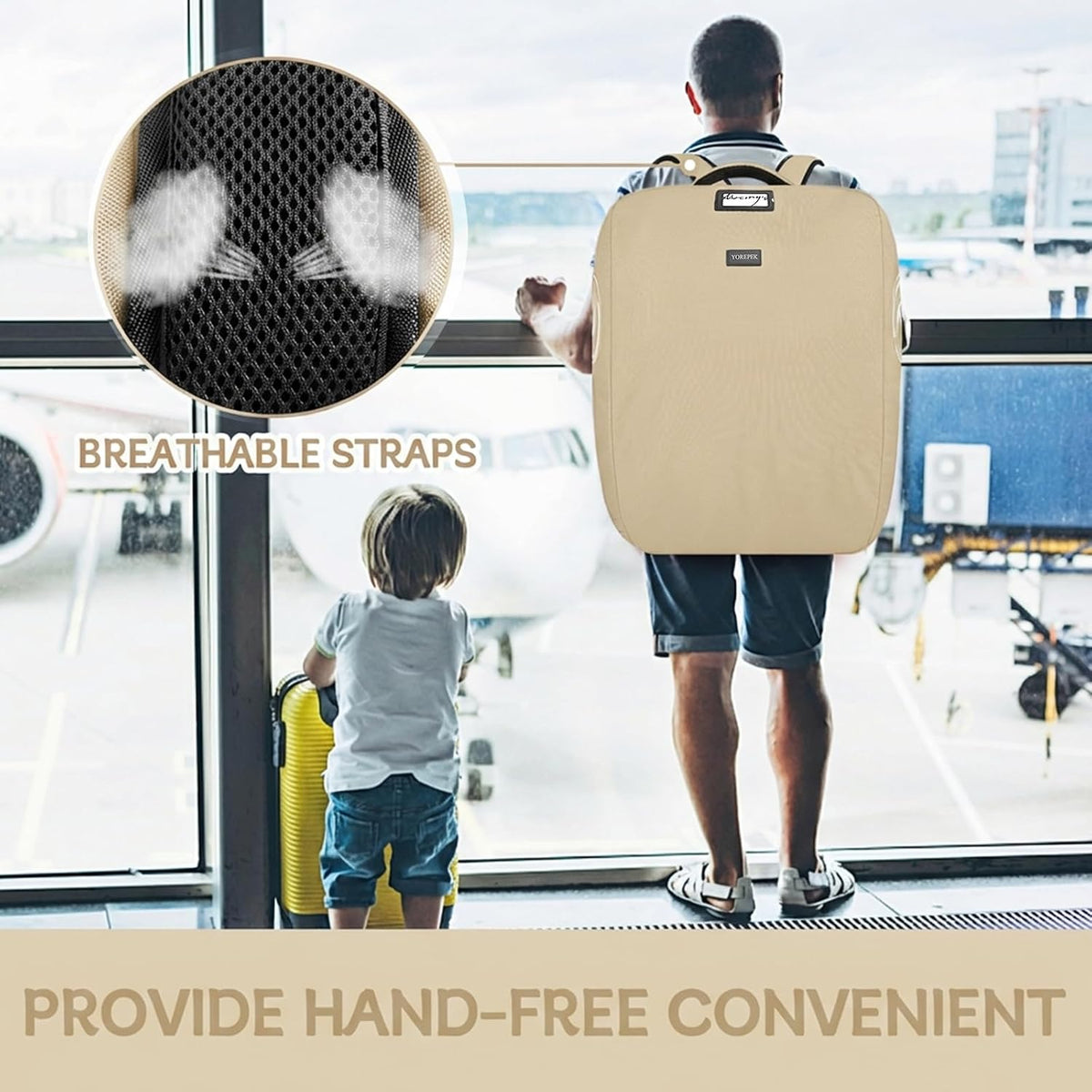 Padded Stroller Travel Bag for Airplane with Backpack Straps