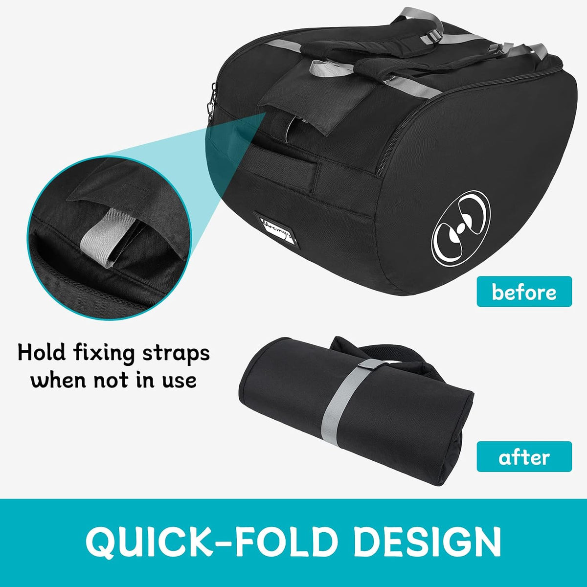 Padded Stroller Travel Bag for Airplane with Backpack Straps