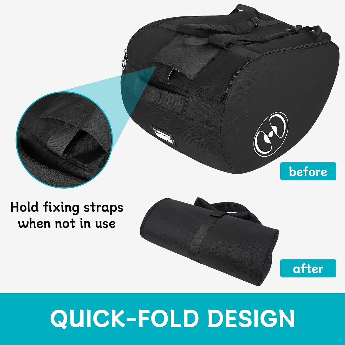 Padded Stroller Travel Bag for Airplane with Backpack Straps