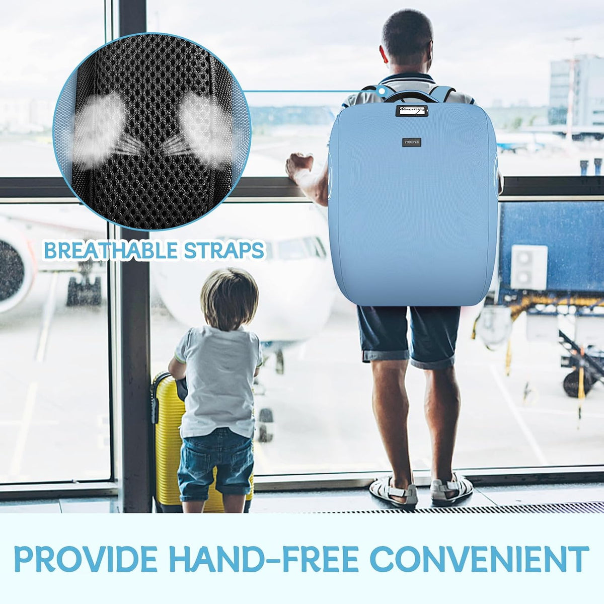 Padded Stroller Travel Bag for Airplane with Backpack Straps