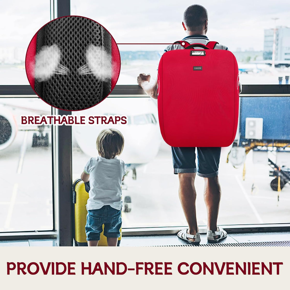 Padded Stroller Travel Bag for Airplane with Backpack Straps