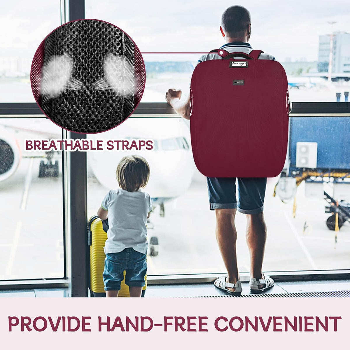 Padded Stroller Travel Bag for Airplane with Backpack Straps