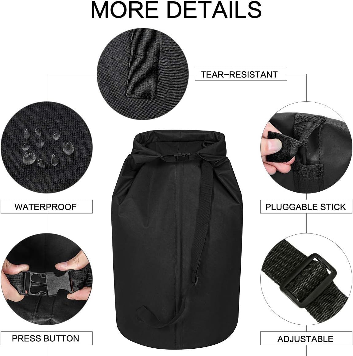 Backpack Laundry Bag for College, Collapsible Hampers for Laundry