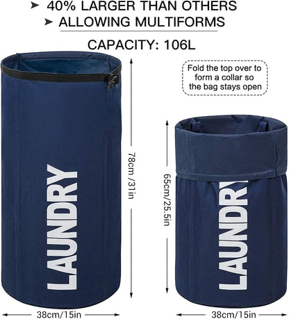 Backpack Laundry Bag for College, Collapsible Hampers for Laundry