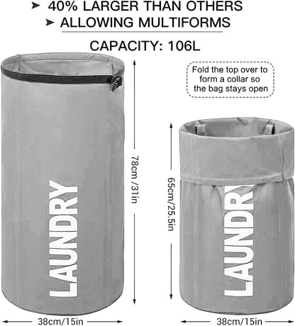 Backpack Laundry Bag for College, Collapsible Hampers for Laundry