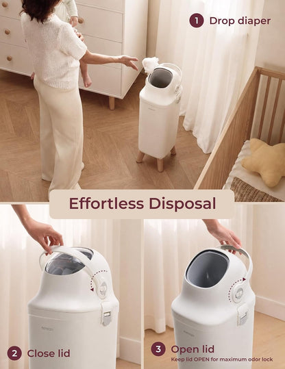 13 Gallon Drawstring Diaper Pail Bags, 45 Count, Ultra Thick